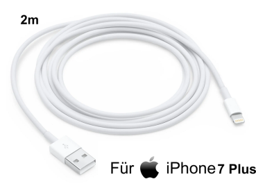 iPhone 7 Plus Lightning auf USB Kabel 2m Ladekabel